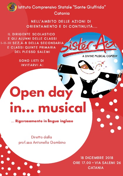 Locandina open day musical